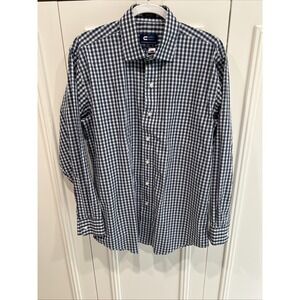 Magna Ready Men's Blue Check Long Sleeve Shirt Magnetic Closure Size Medium